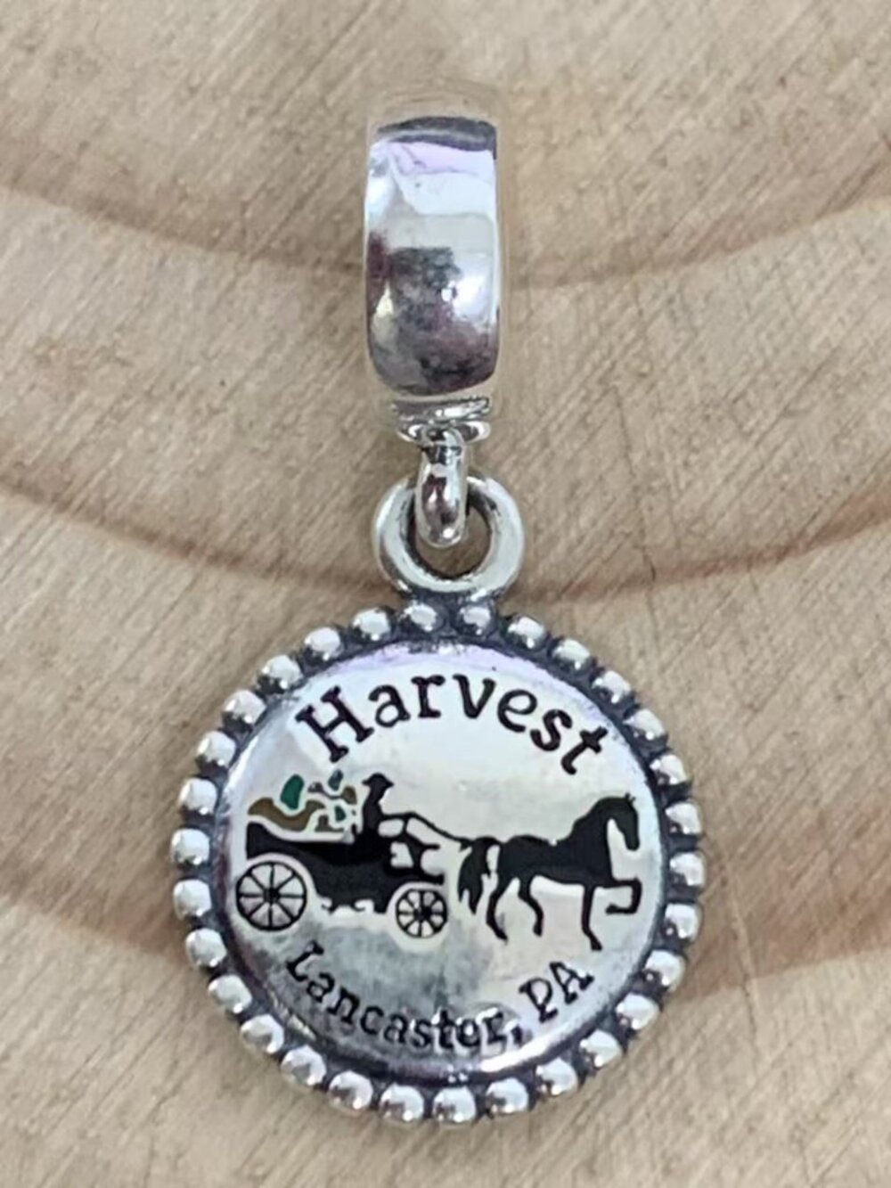 Pandora Harvest Lancaster, PA Dangle Charm, S925 Silver Jewelry
